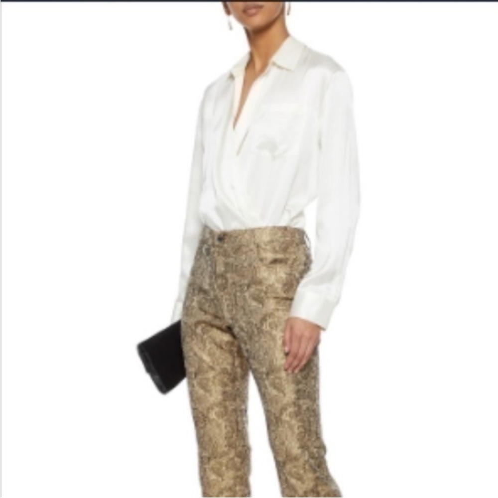 Damask pants Debbie Shuchat tan